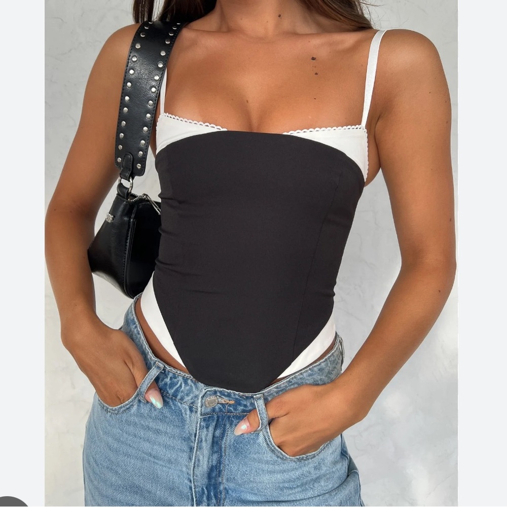 NWT white fox boutique Feel the spark bustier